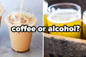 iced coffee and beer