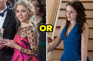 Carrie Bradshaw's polka dot mesh dress from the Carrie Diaries or Bella's halter from Twilight