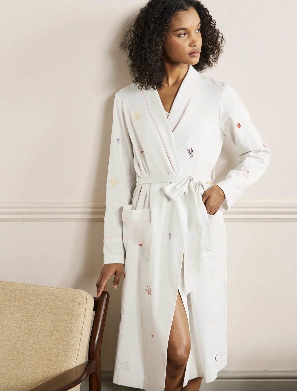 model in robe
