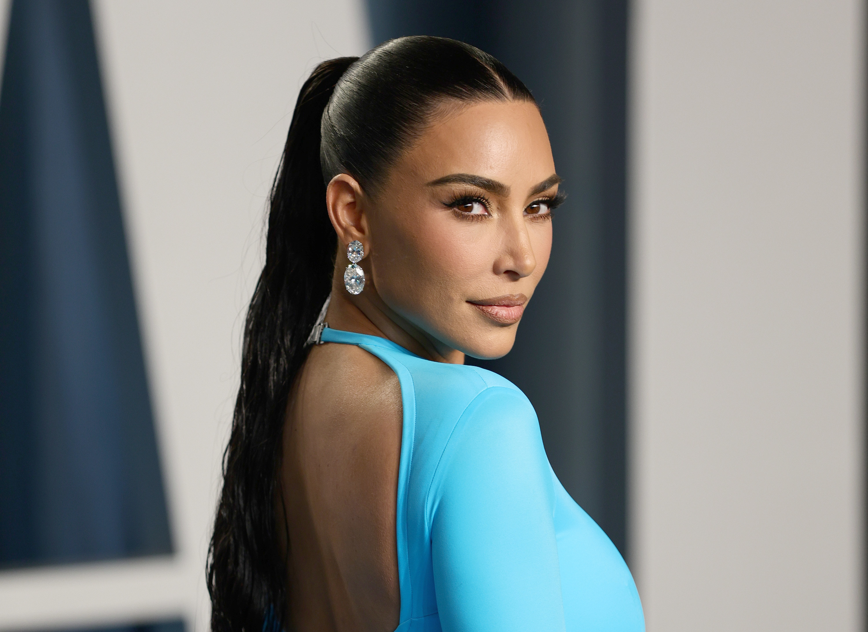 Kim Kardashian attends the 2022 Vanity Fair Oscar Party in Beverly Hills, California, on March 27, 2022.