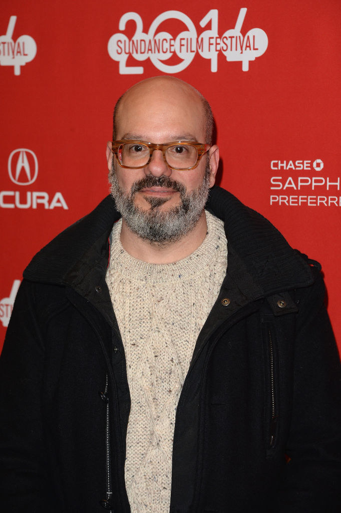 Cross at the Sundance Film Festival, wearing a sweater and jacket