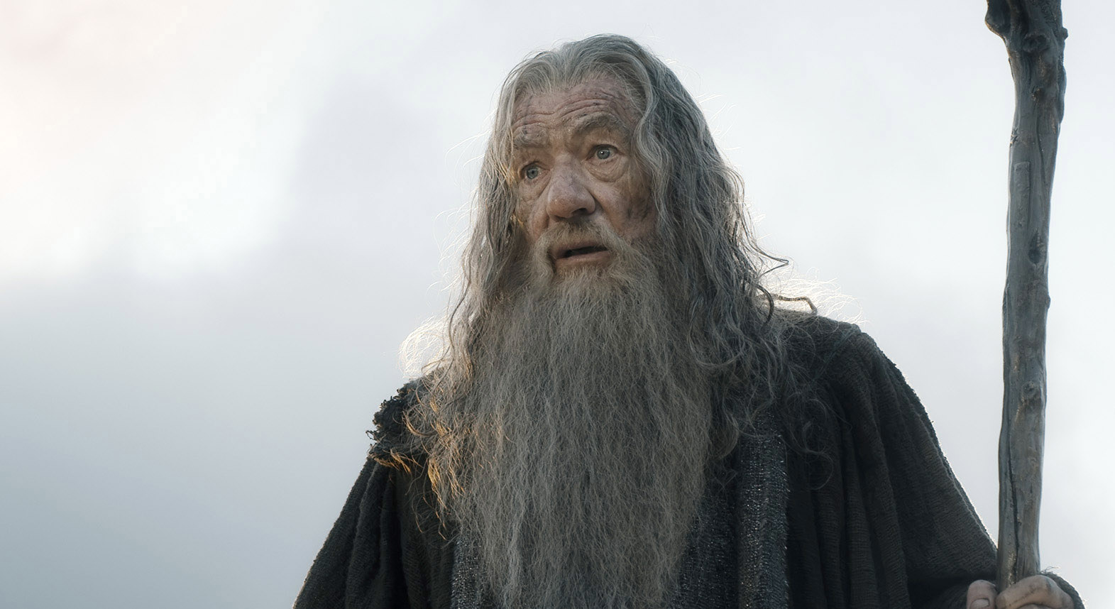 McKellen as Gandalf with a long beard