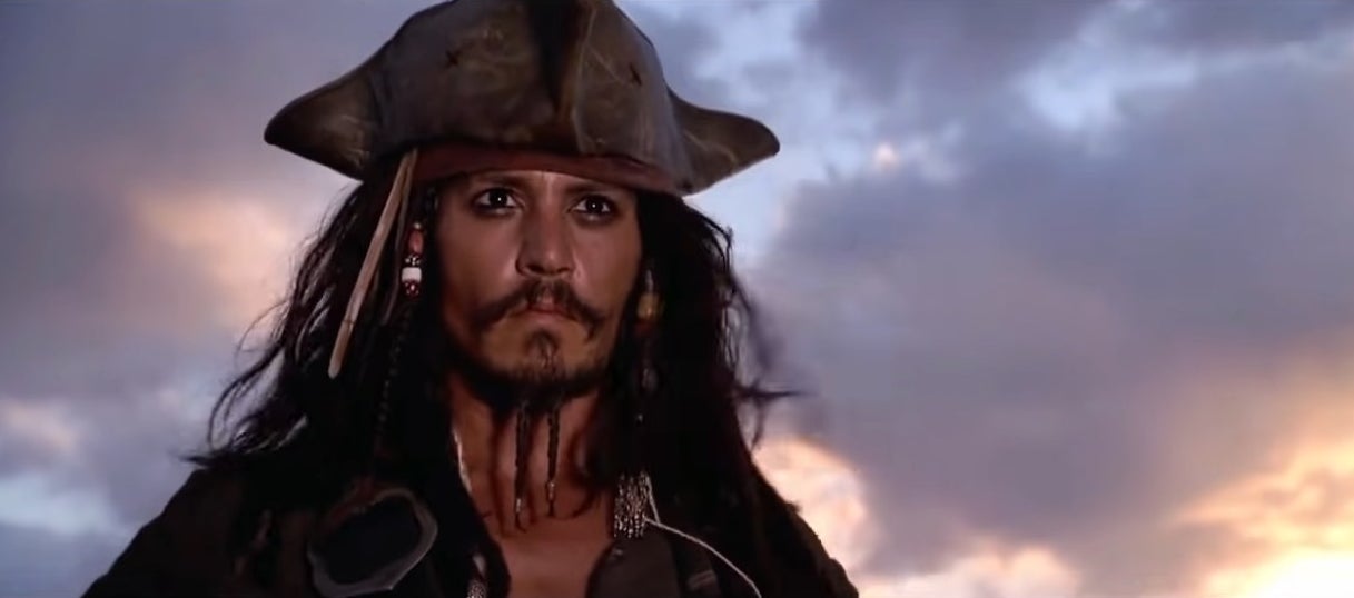 Captain Jack Sparrow in &quot;Pirates of the Carribean: The Curse of the Black Pearl&quot;