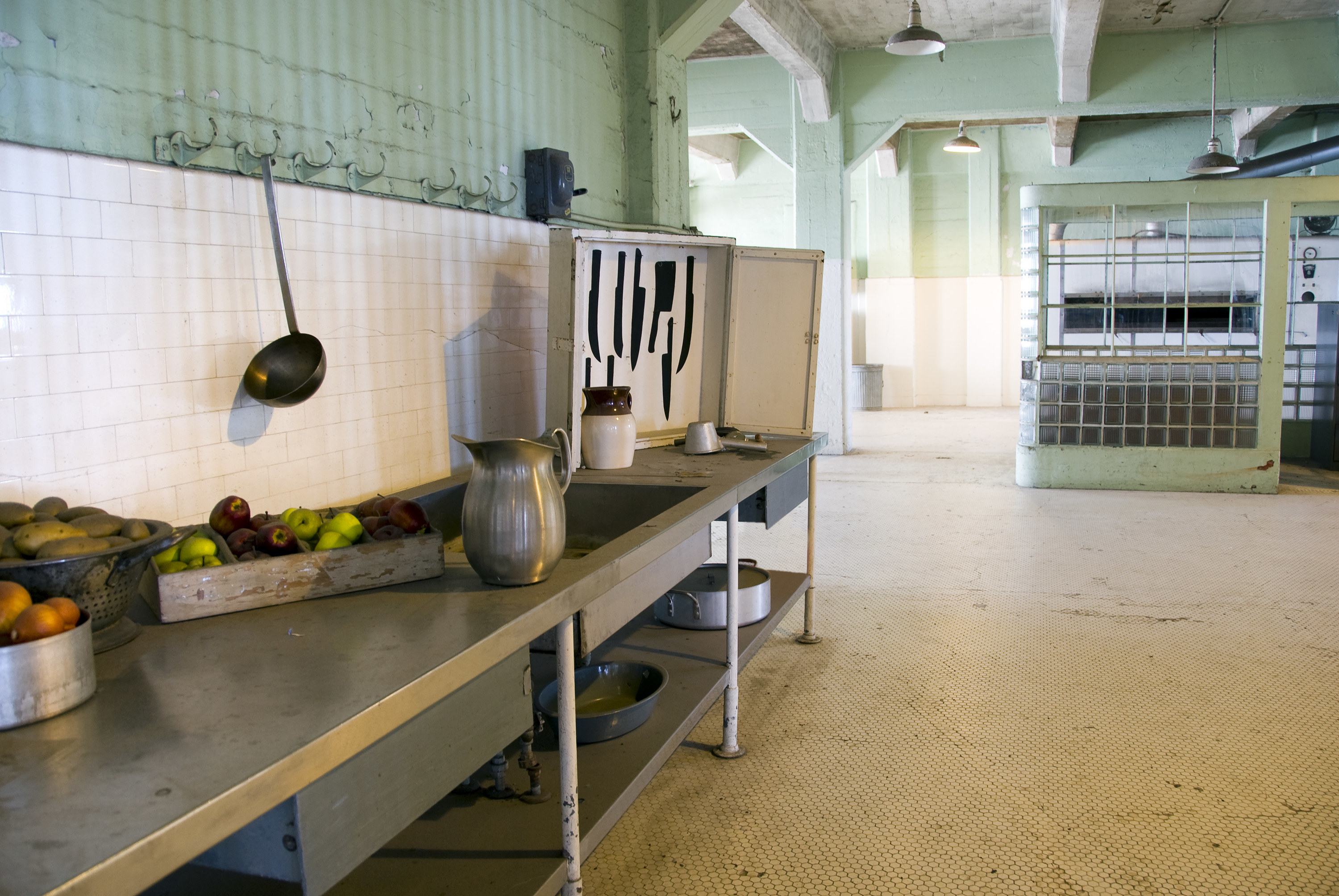 The kitchen of a prison