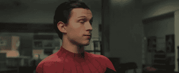 A GIF of Tom Holland as Spider-Man