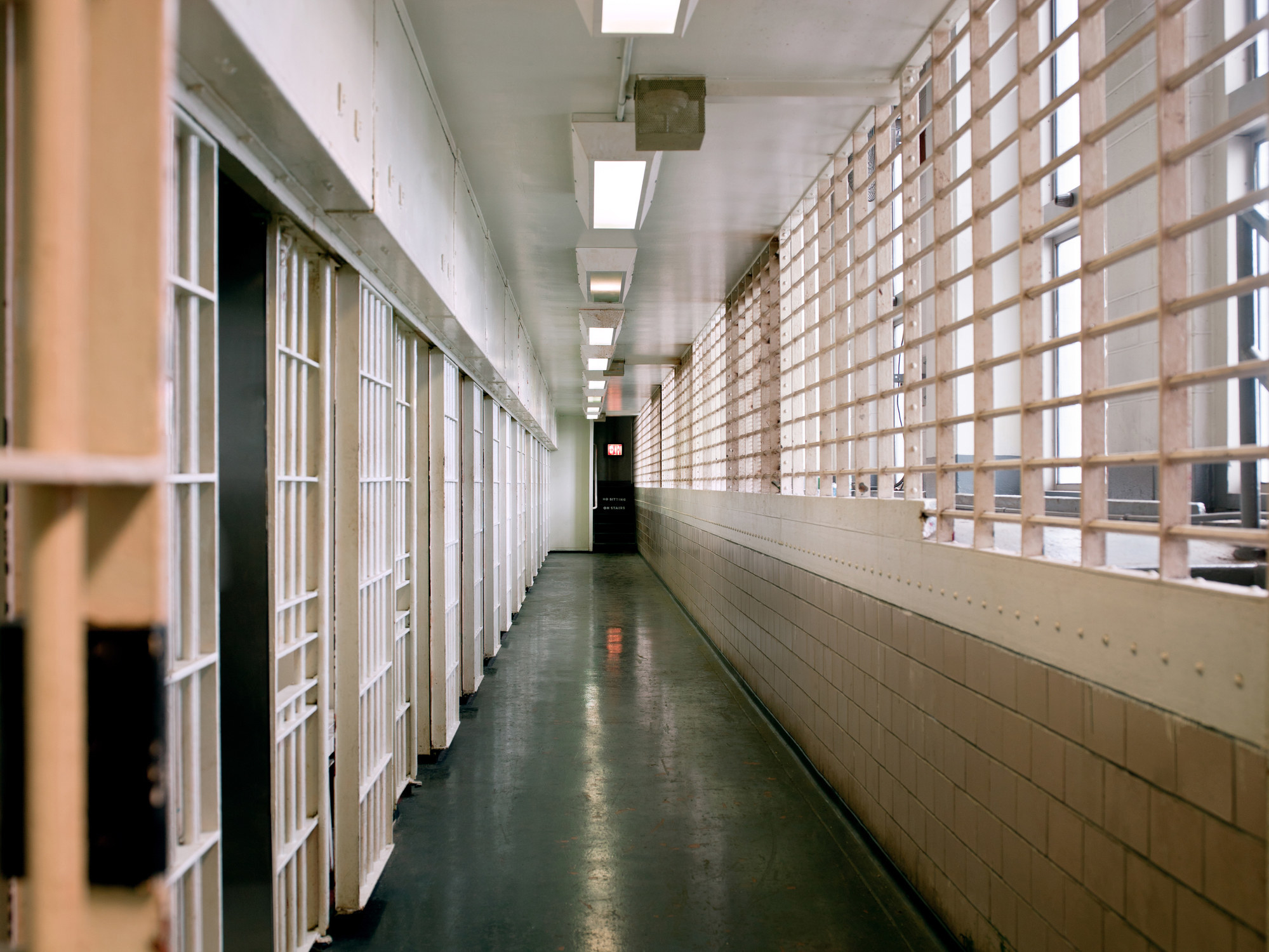 A prison hallway