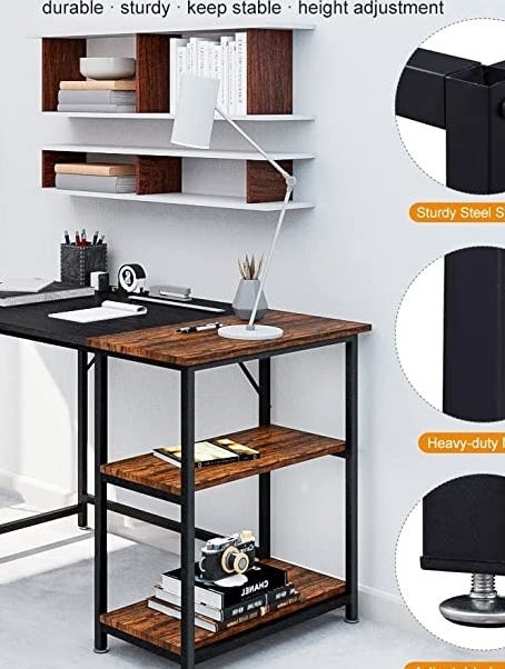 The desk in a home office