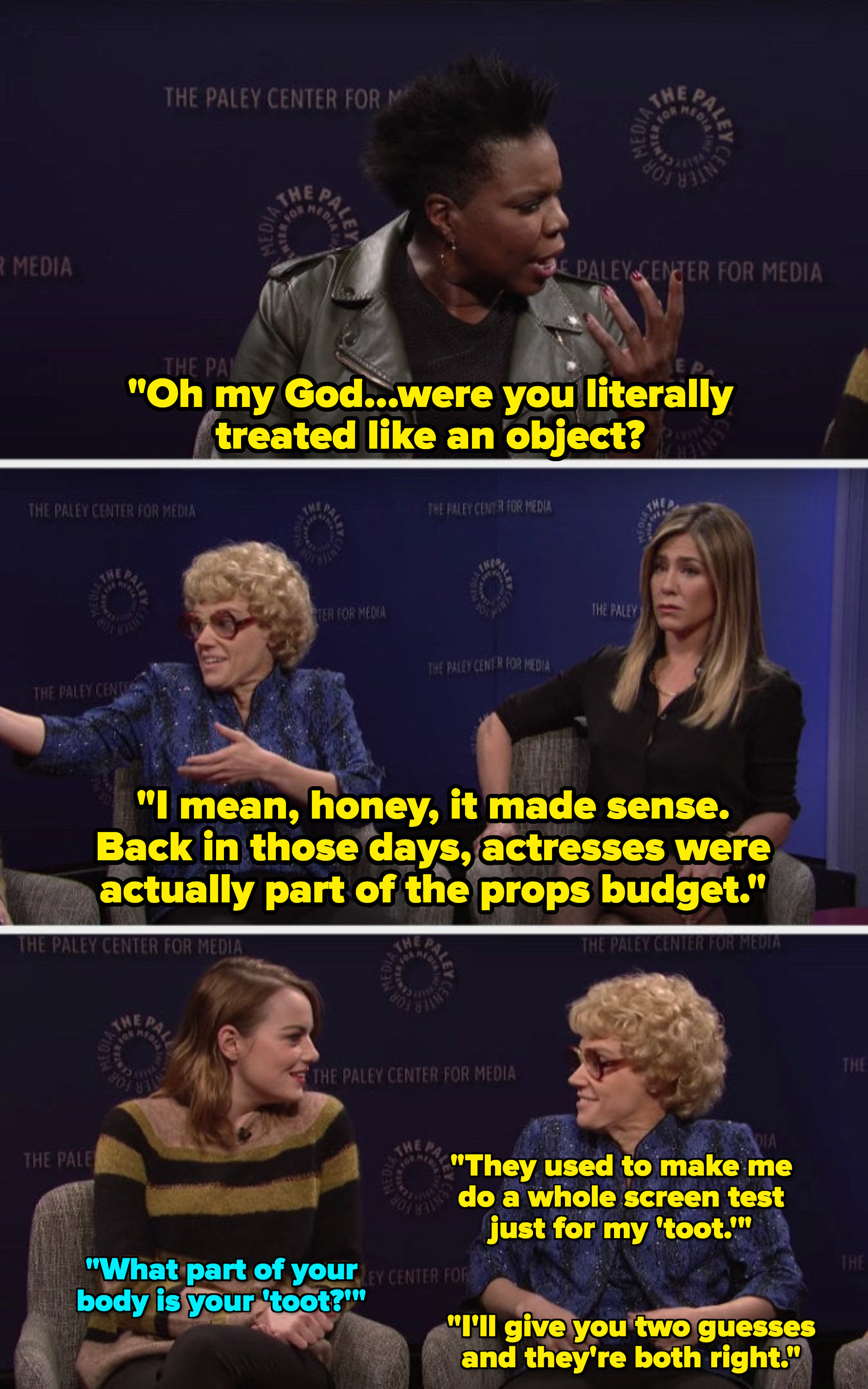 Kate saying female actors used to be thought of as objects so much that they were part of the props budget