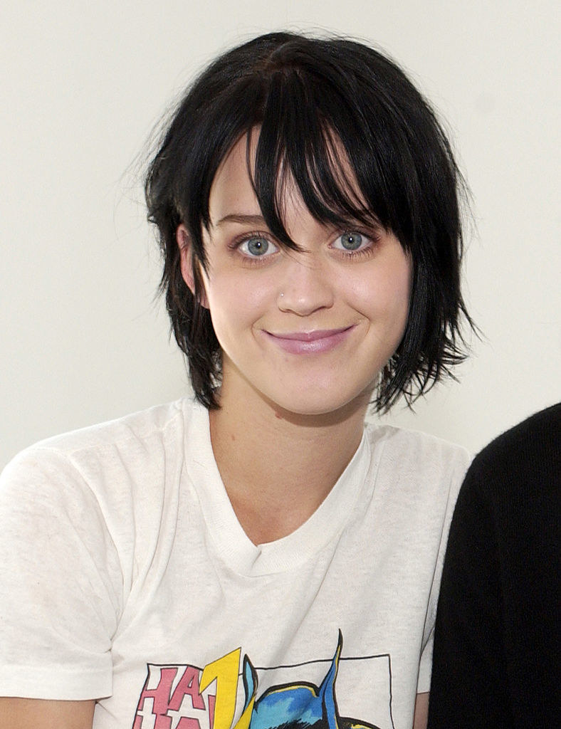 Katy in a short shaggy hair cut