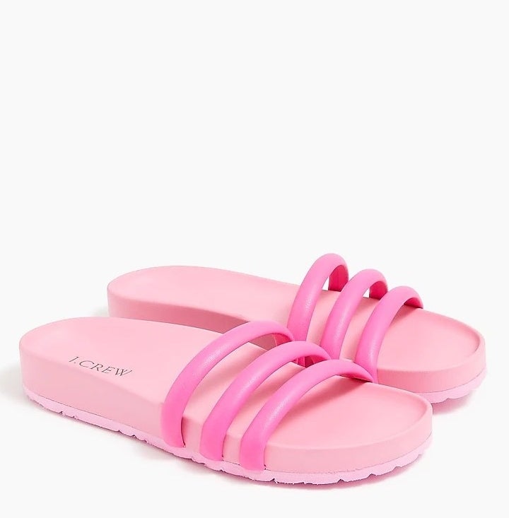 the pink sandals