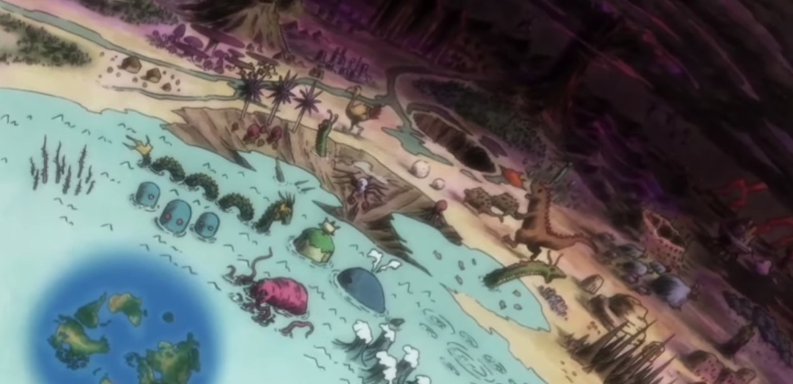A picture of the Dark Continent from the Hunter x Hunter anime