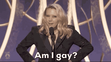 Kate McKinnon asking, Am I gay?&quot;