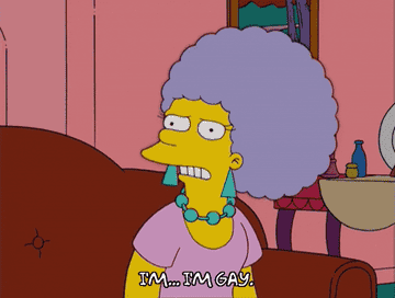 Patty from &quot;The Simpsons&quot; saying she&#x27;s gay