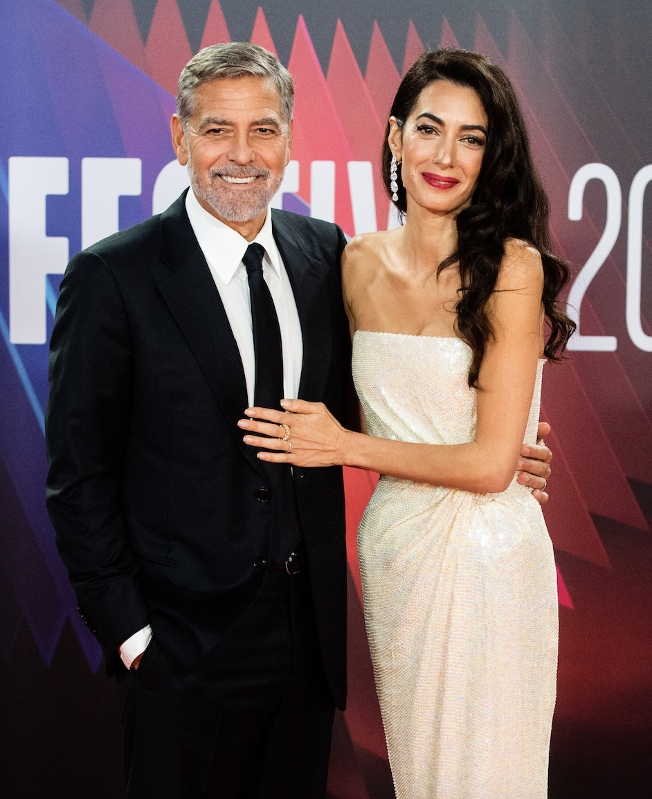 George Clooney and Amal Clooney at an event together