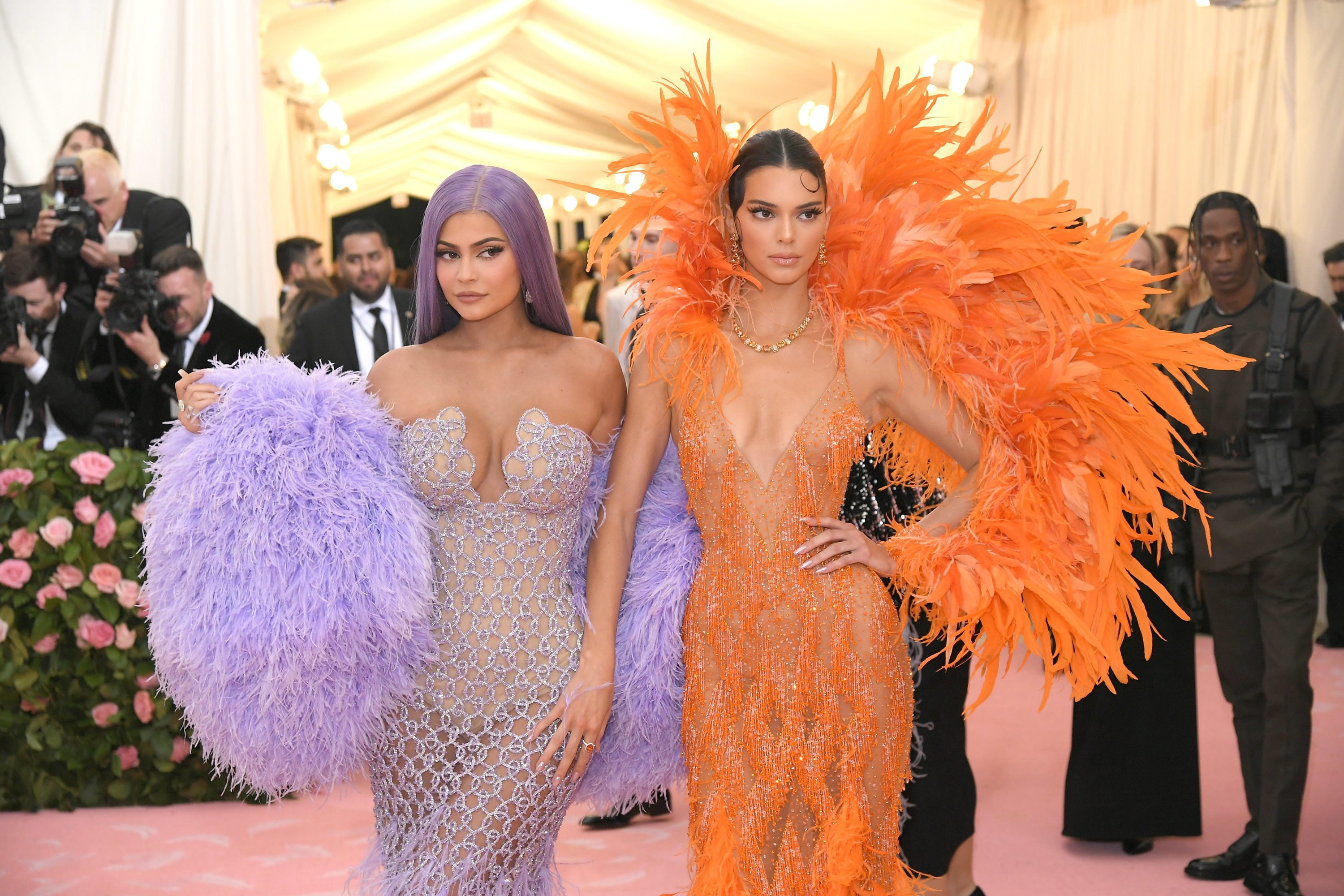 Kylie and Kendall Jenner wear ostentatious outfits at the Met Gala