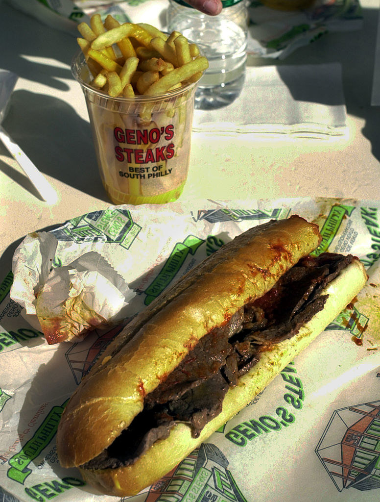 A cheesesteak from Geno&#x27;s in Philly