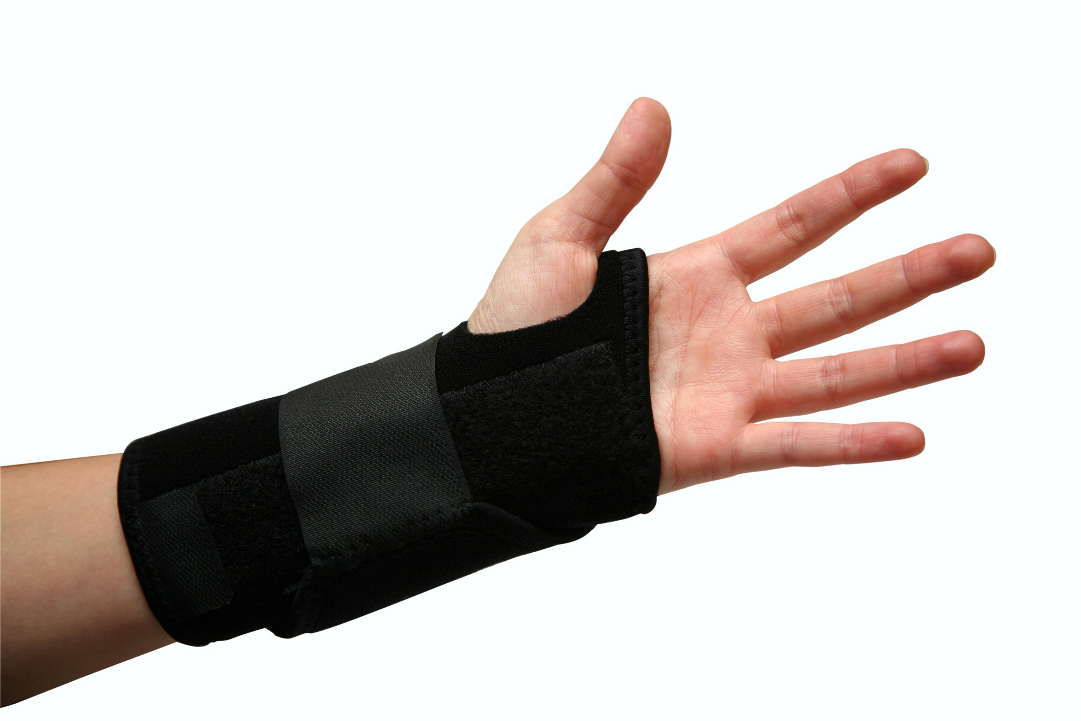 An arm in a brace