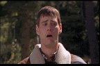 Jim Carrey in Dumb and Dumber gagging