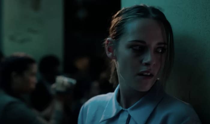 Kristen in a gloomy scene from Crimes of the Future
