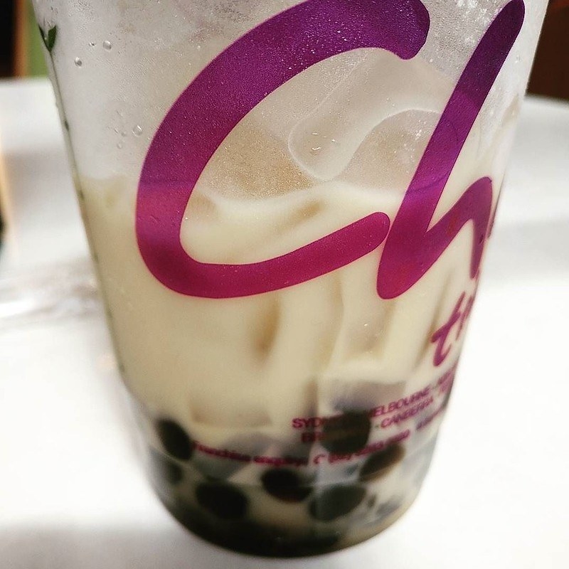 Large cup of bubble tea