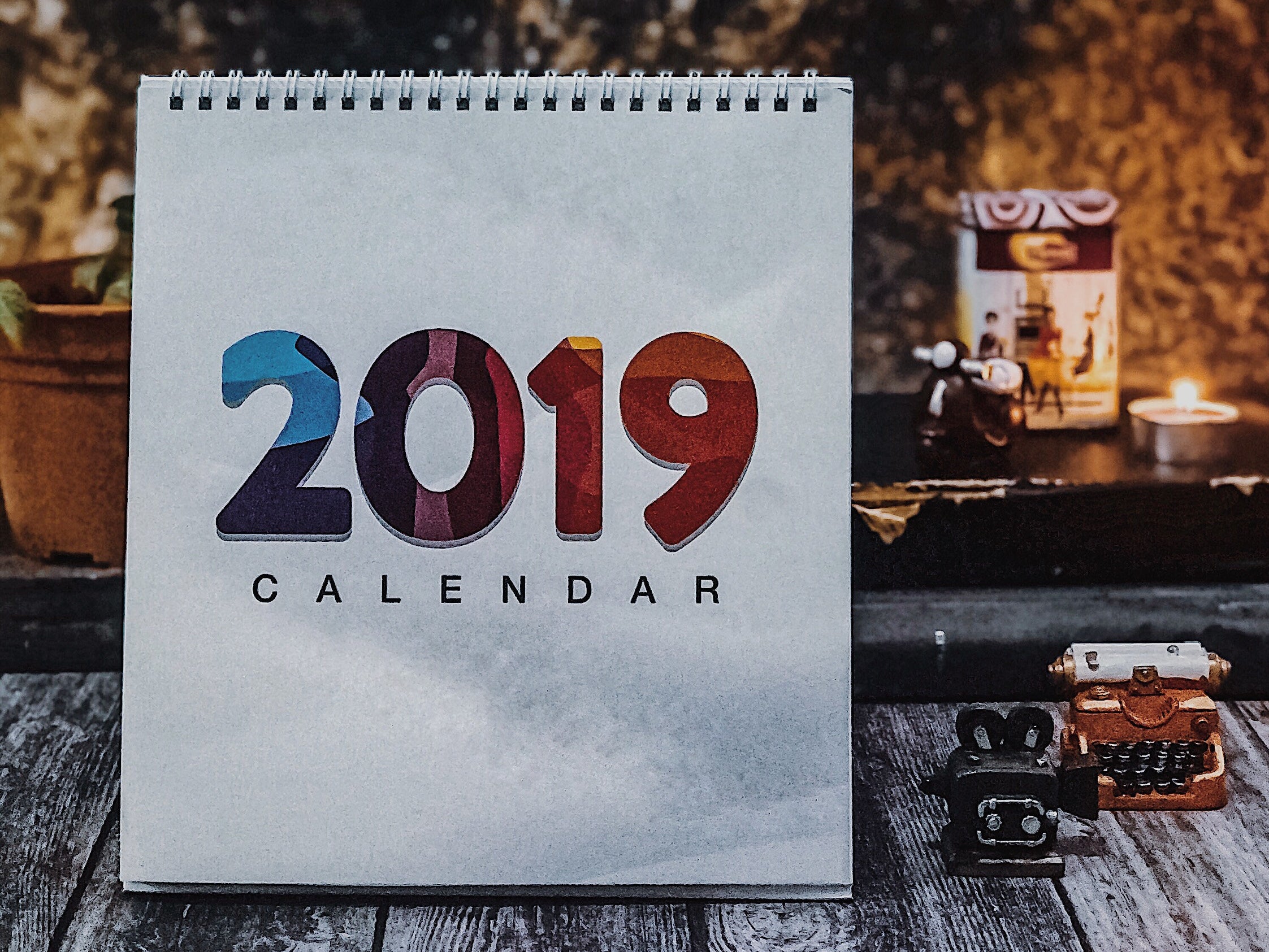 A 2019 wall calendar