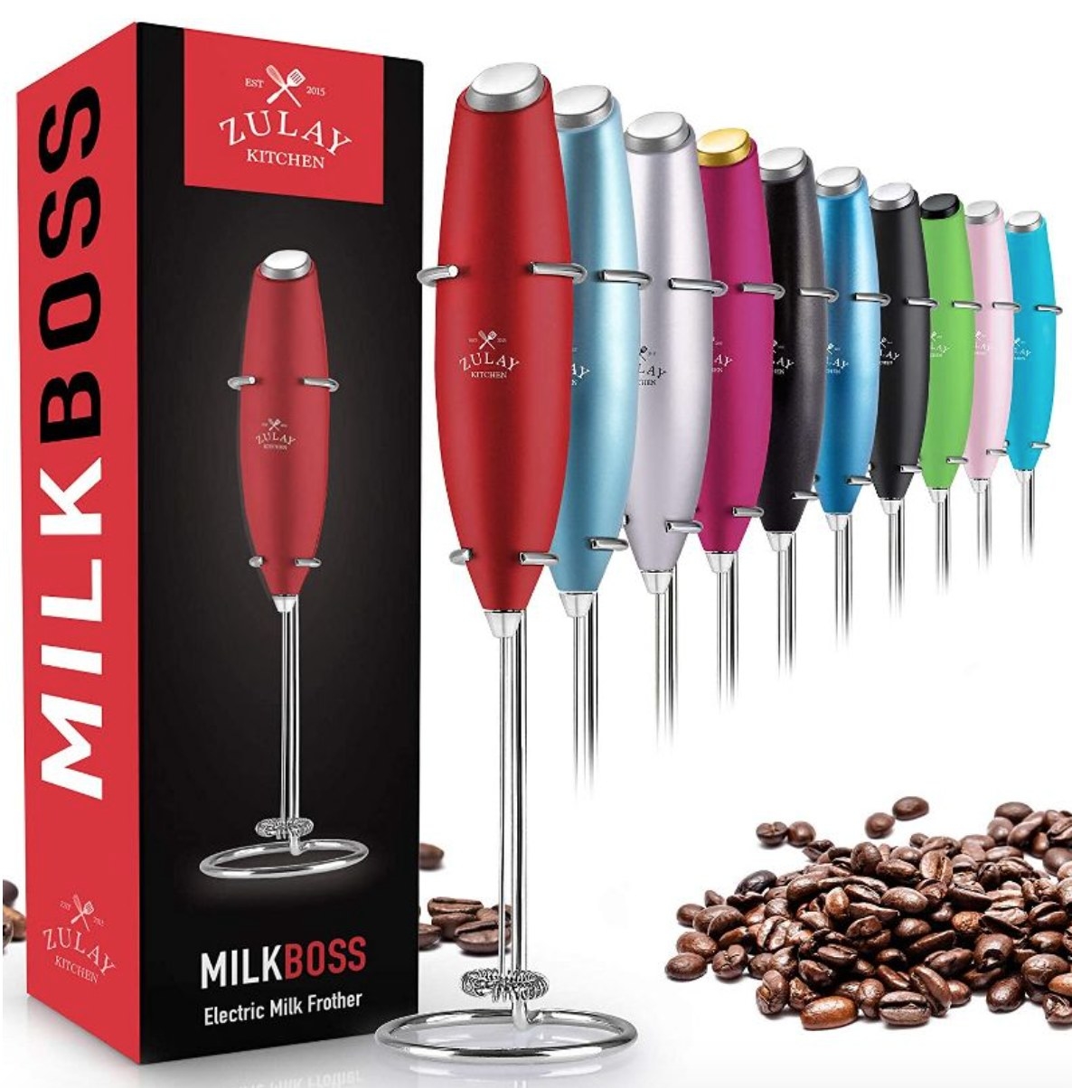 the range of colors of the milk frothers