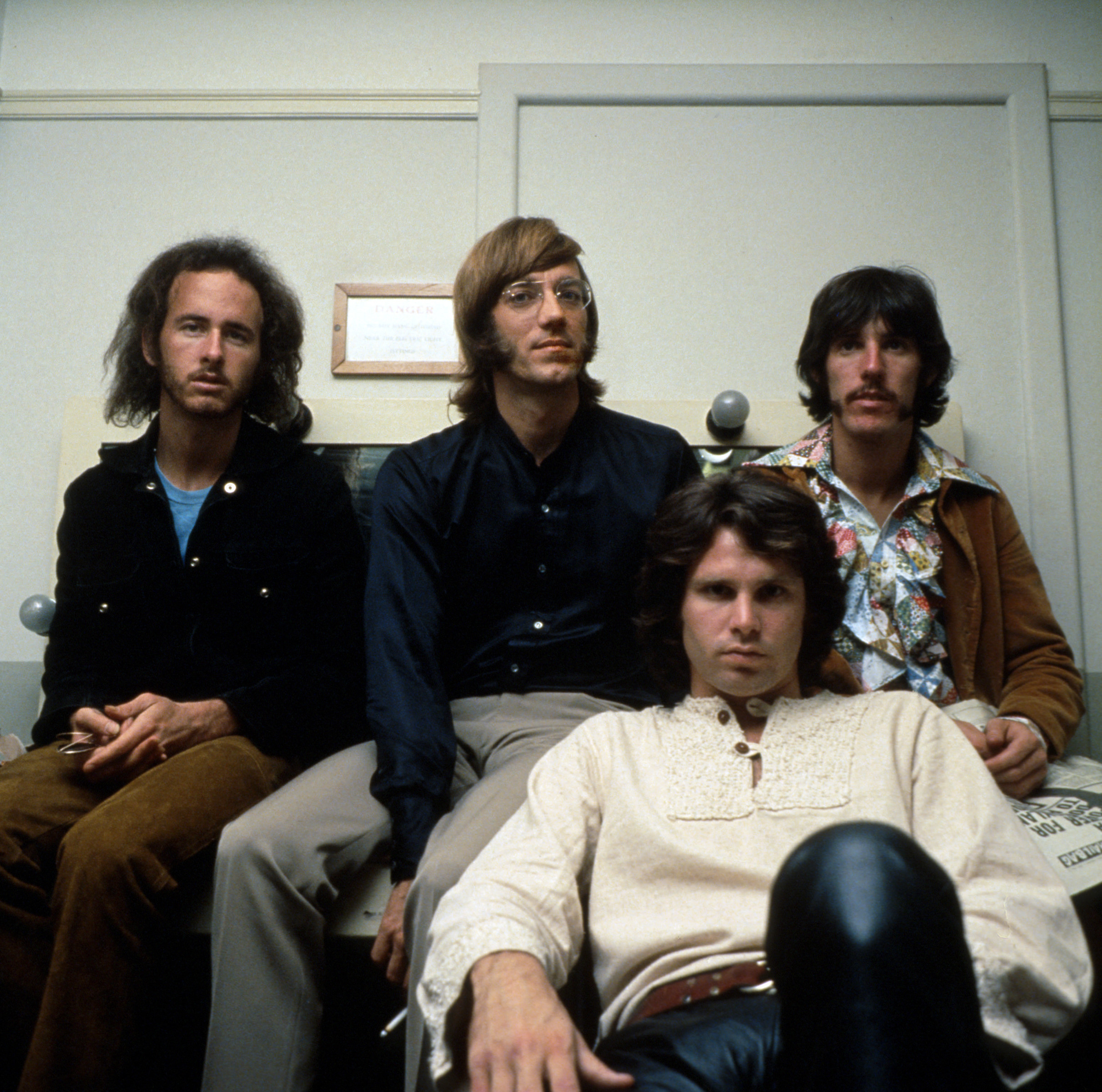 The members of the Doors pose together for a photo in `1970