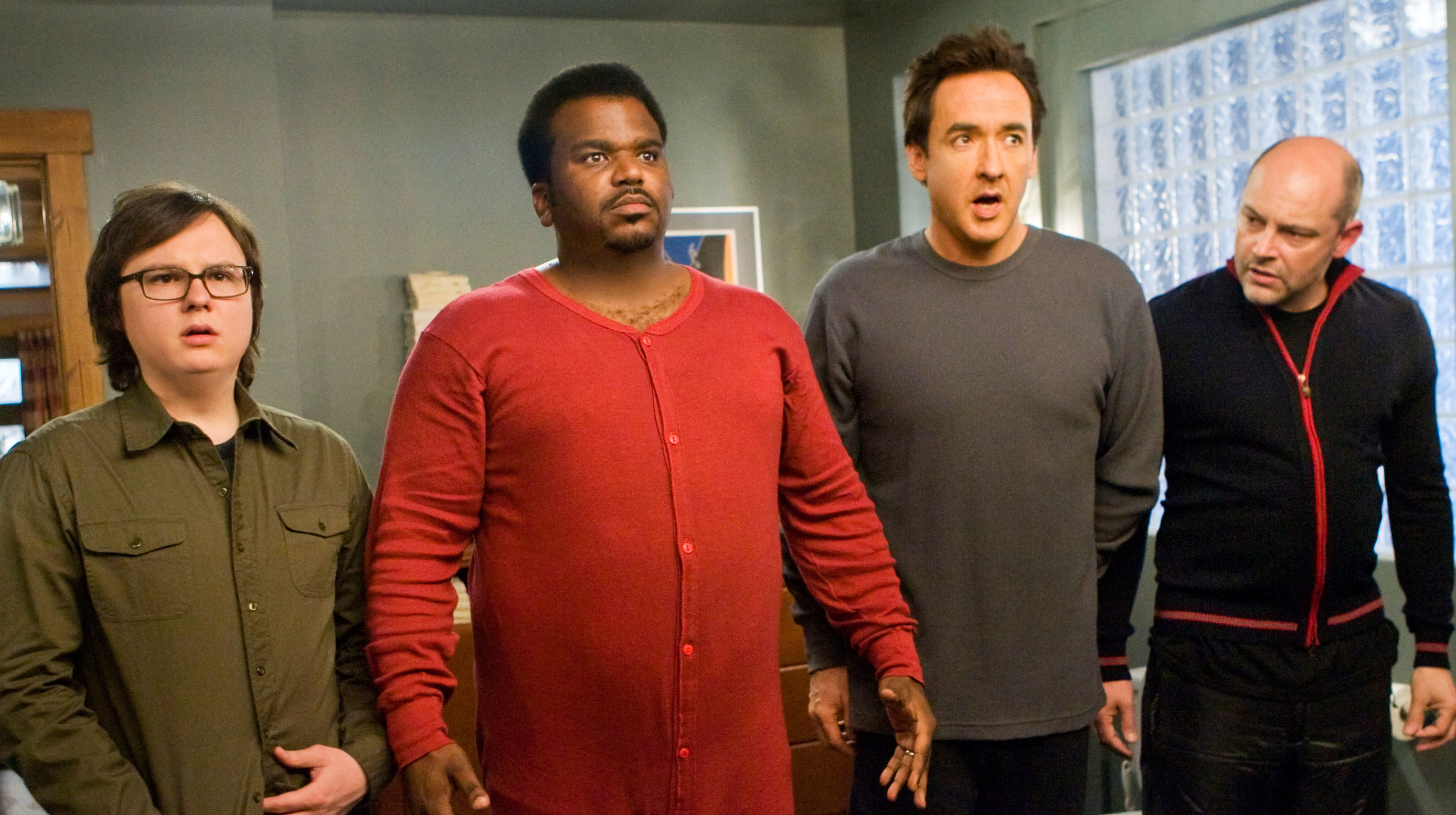 Clark Duke, Craig Robinson, John Cusack, and Rob Corddry in Hot Tub Time Machine