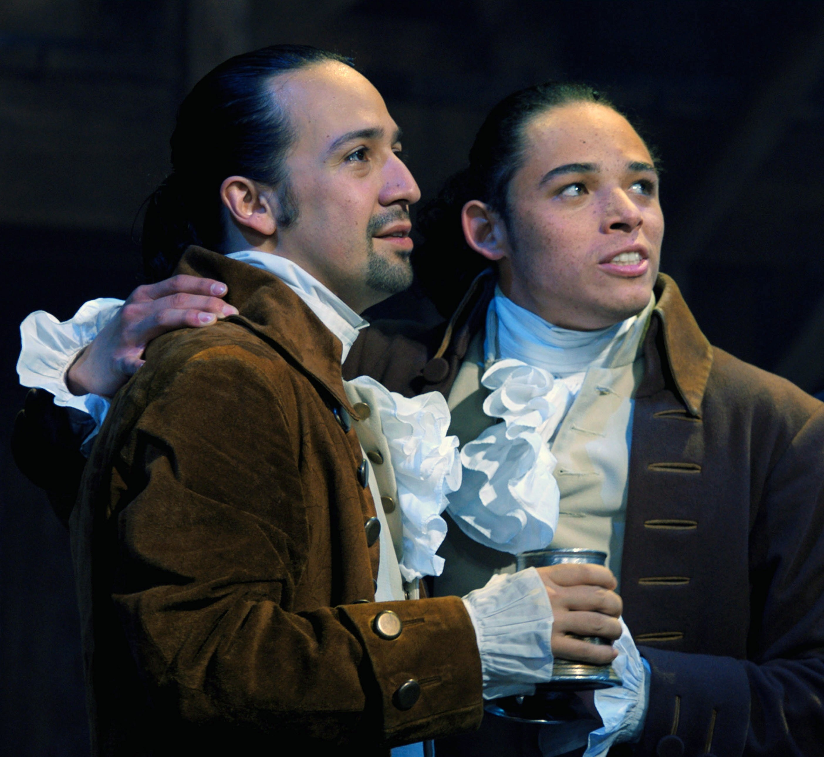 Lin-Manuel Miranda and Anthony Ramos in Hamilton