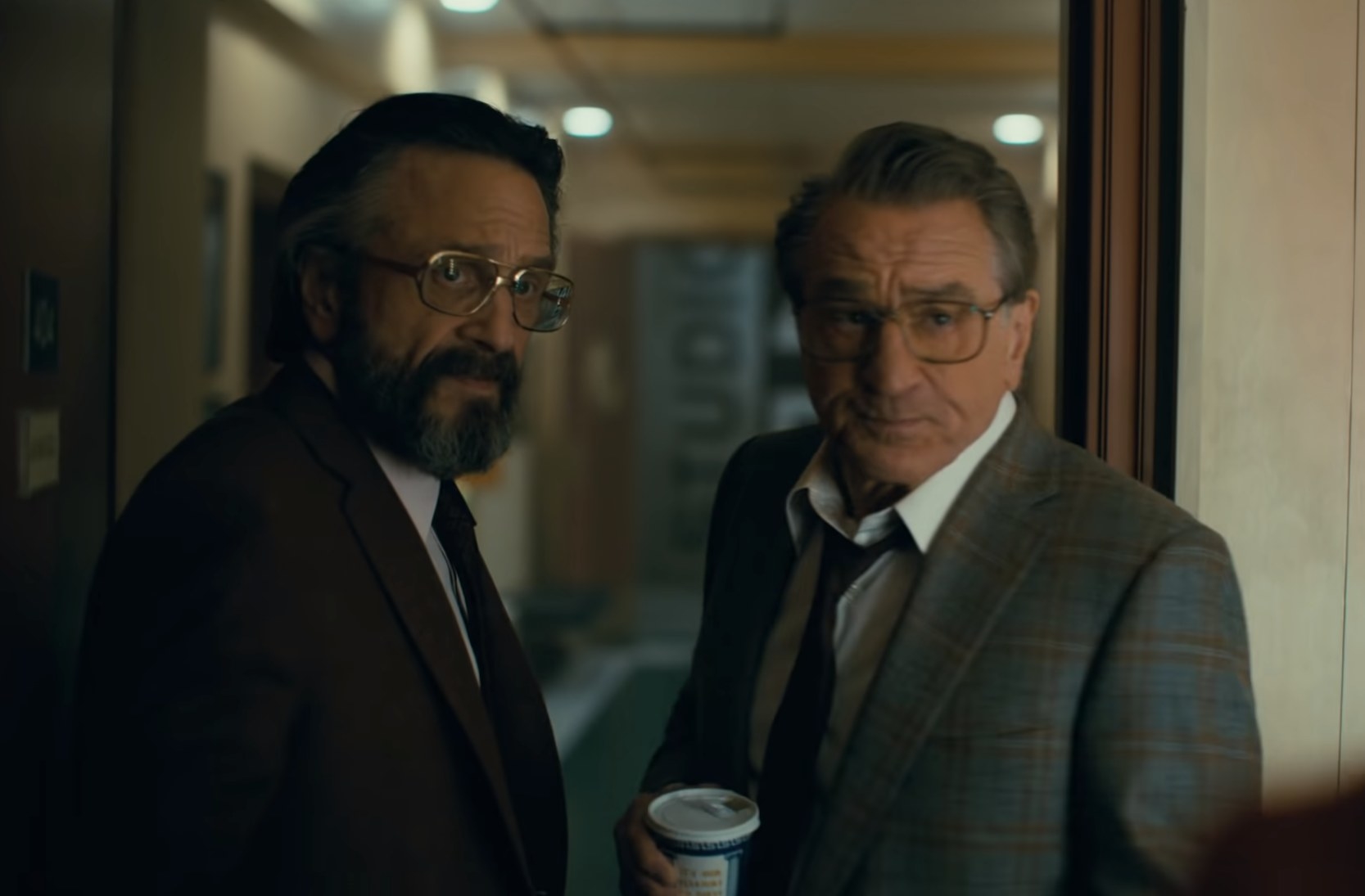 Marc Maron and Robert De Niro in Joker