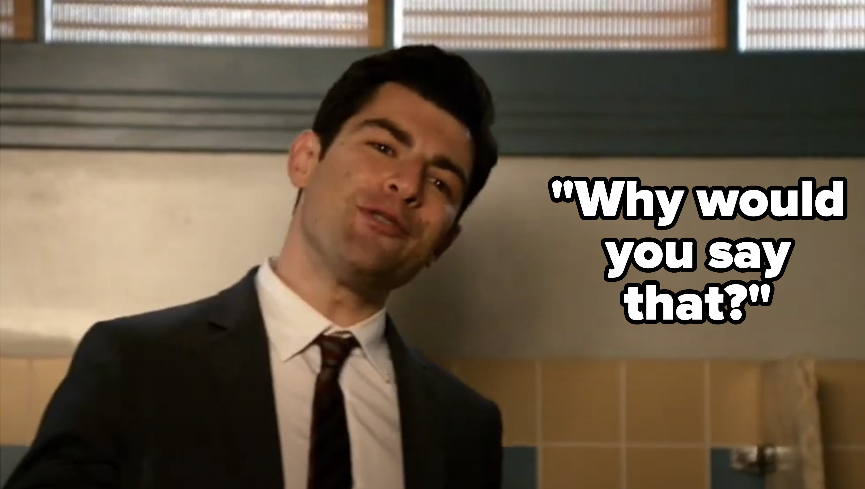 Schmidt asks &quot;why would you say that?&quot; on new girl