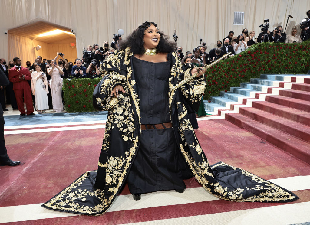 Lizzo smiling on the red carpet