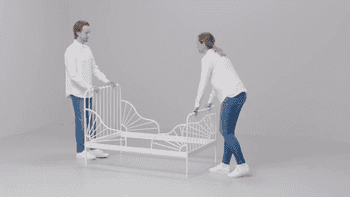 A gif showing how the bed can be expanded
