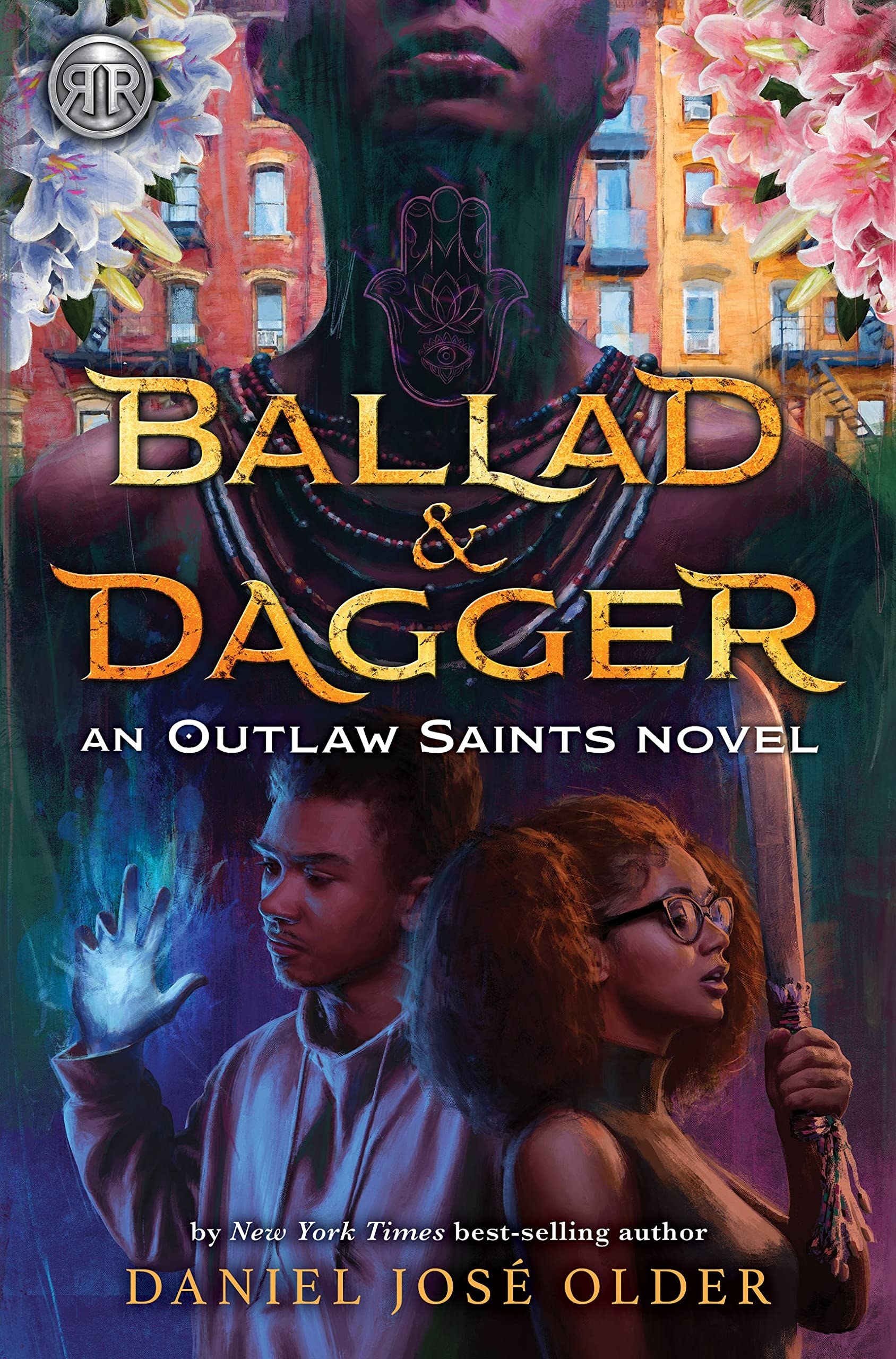 &quot;Ballad and Dagger&quot; cover illustration showing two teenagers wielding power