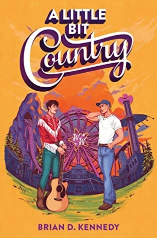 &quot;A Little Bit Country&quot; cover illustration showing a two guys talking by a carnival 