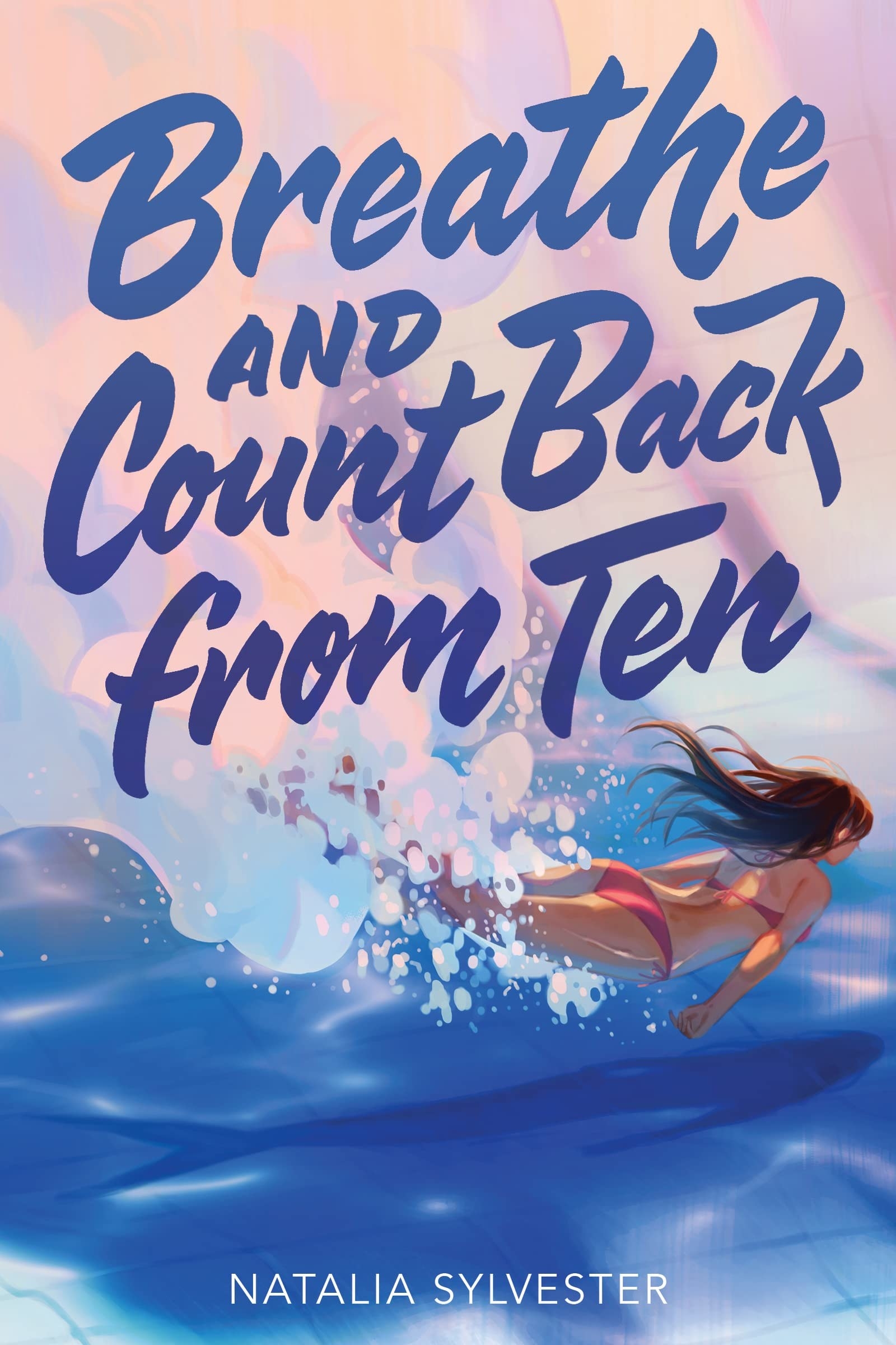 &quot;Breathe and Count Back from Ten&quot; cover illustration showing a woman swimming