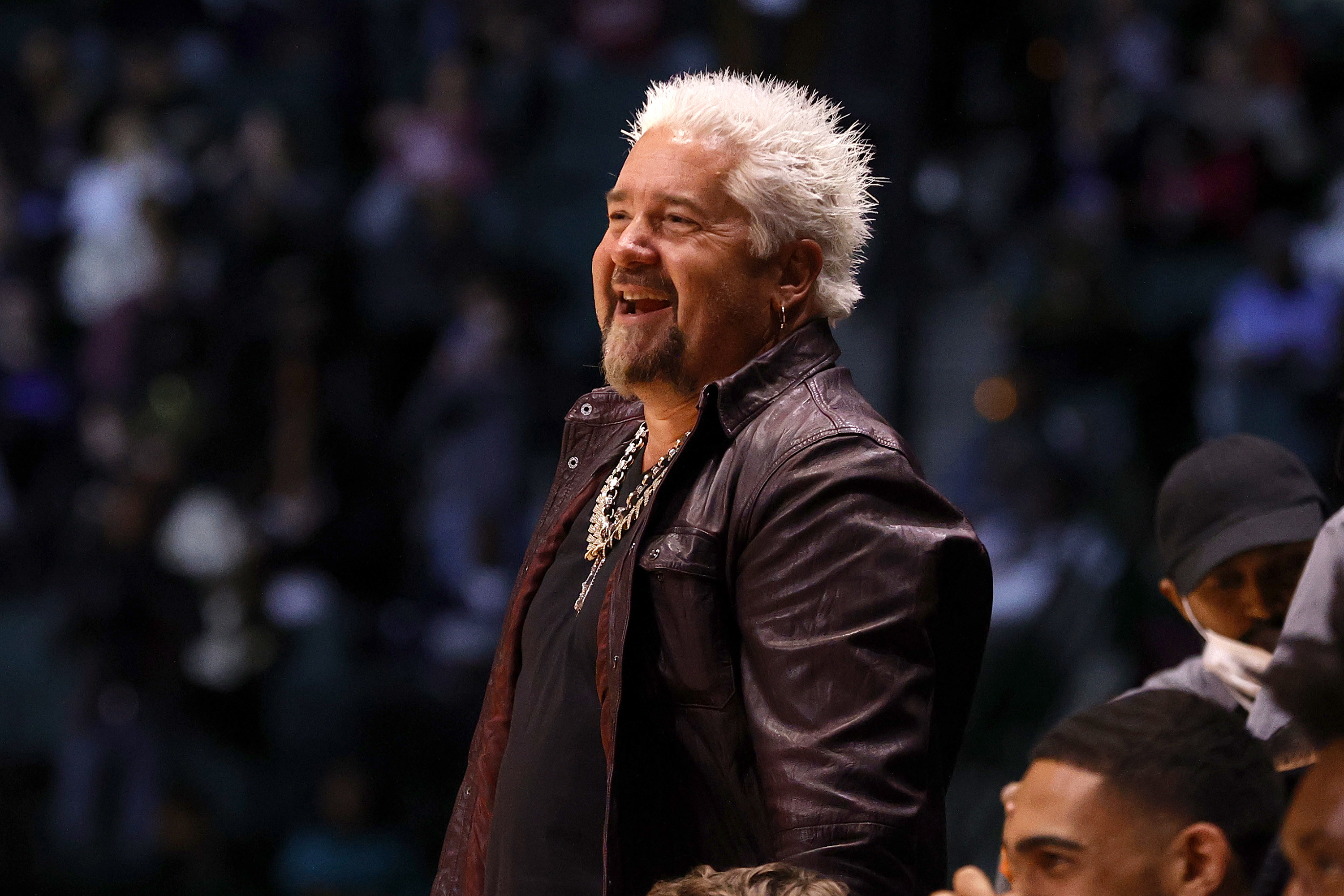 Guy Fieri at a basketball game