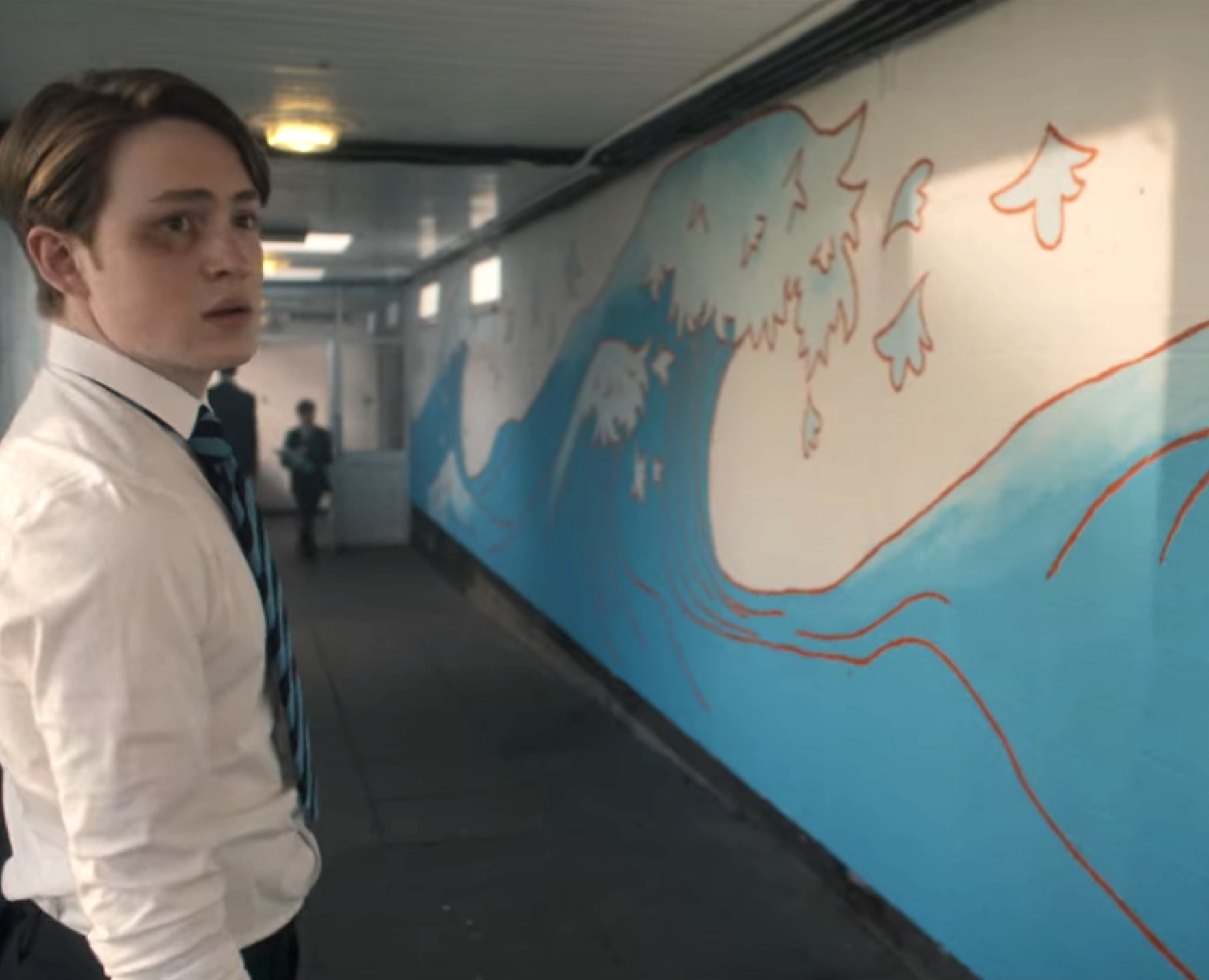 Wave mural
