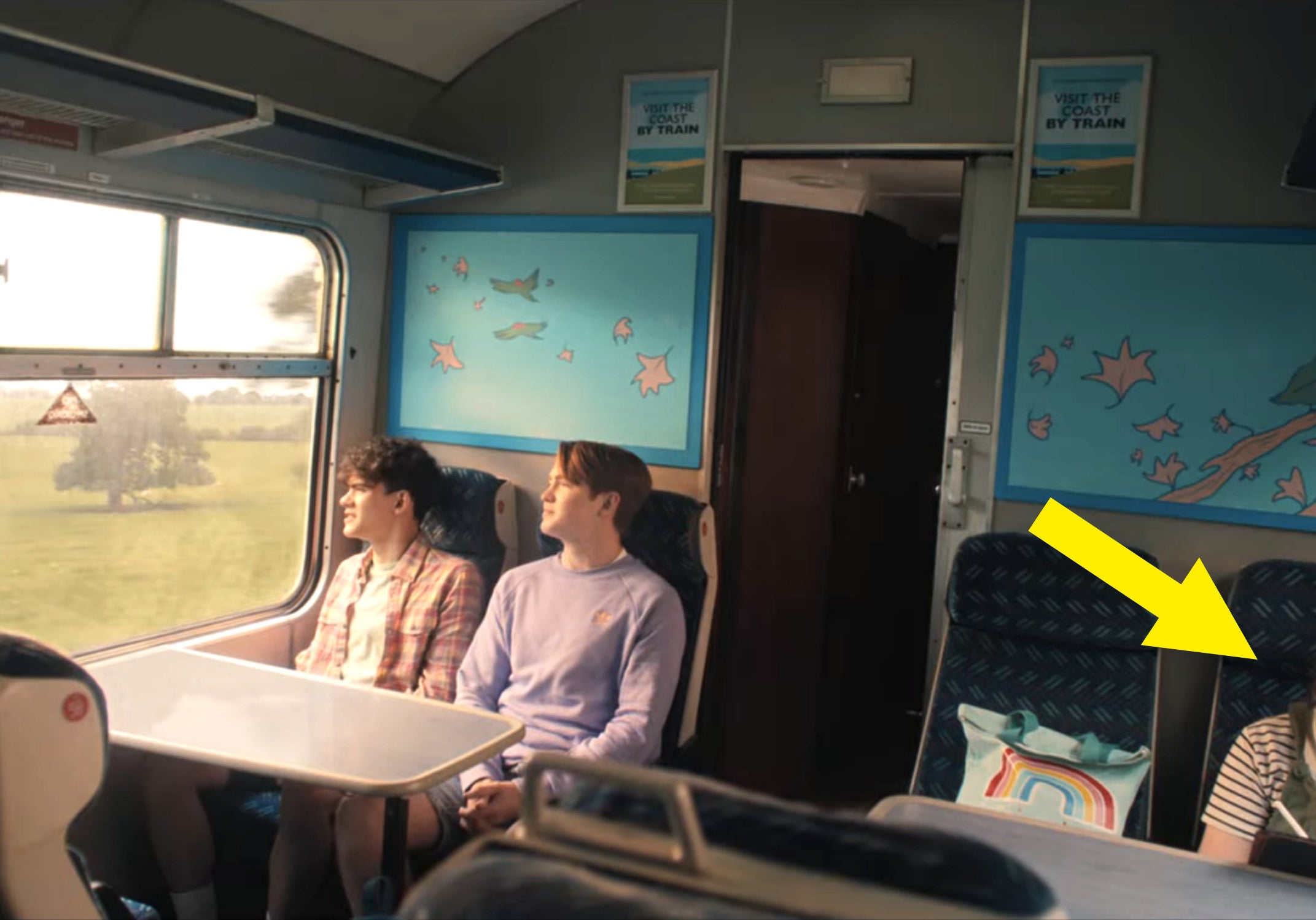 Alice Oseman on the train with Charlie and Nick