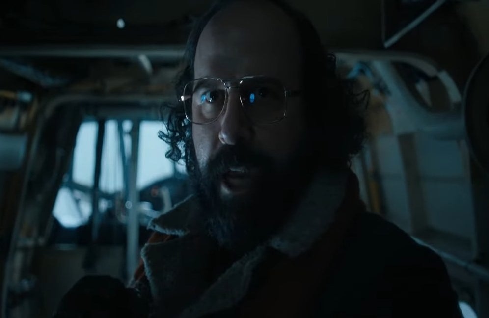 Murray inside Yuri&#x27;s plane in &quot;Stranger Things&quot;