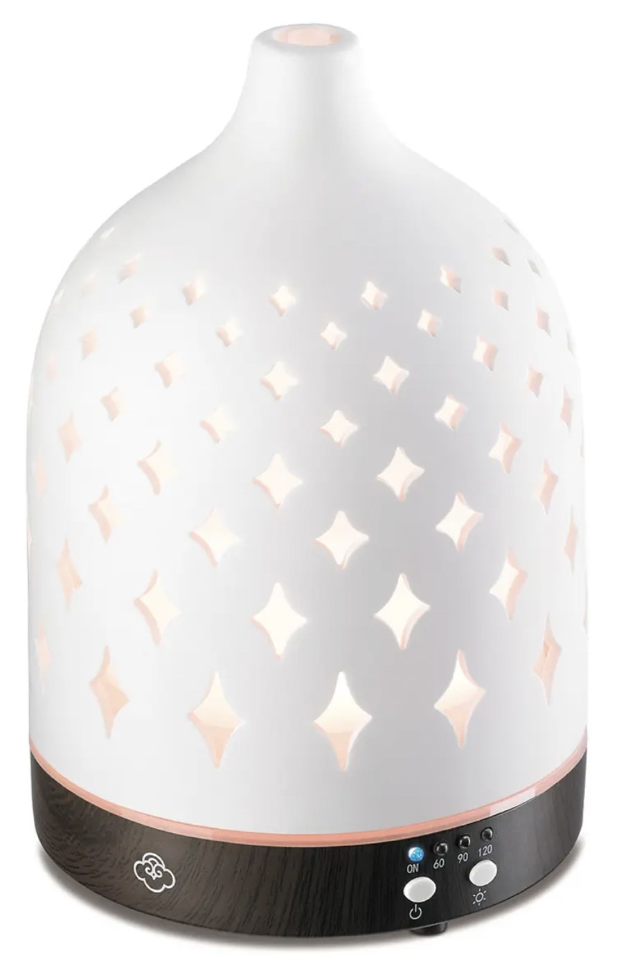 the diffuser light up with white light