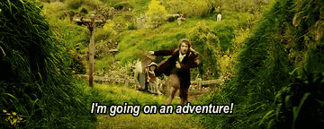 Bilbo Baggins running