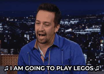Lin-Manuel Miranda animatedly rapping