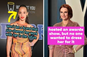 Dascha Polanco won't let a brand that size-shamed her work with her in the future, and Megan Mullally hosted an awards show but no one wanted to dress her for it