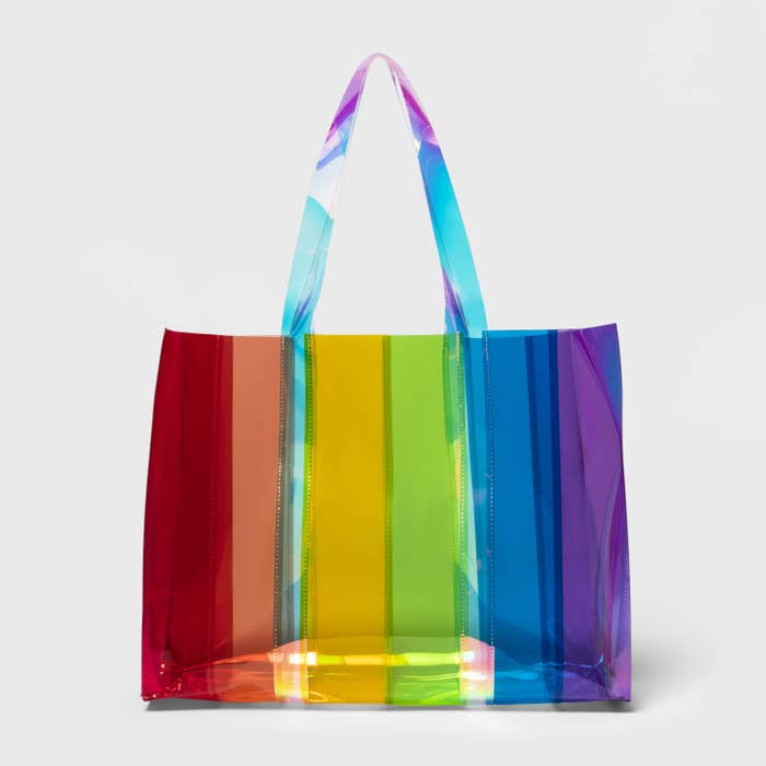 Pride Rainbow Panel Tote Handbag