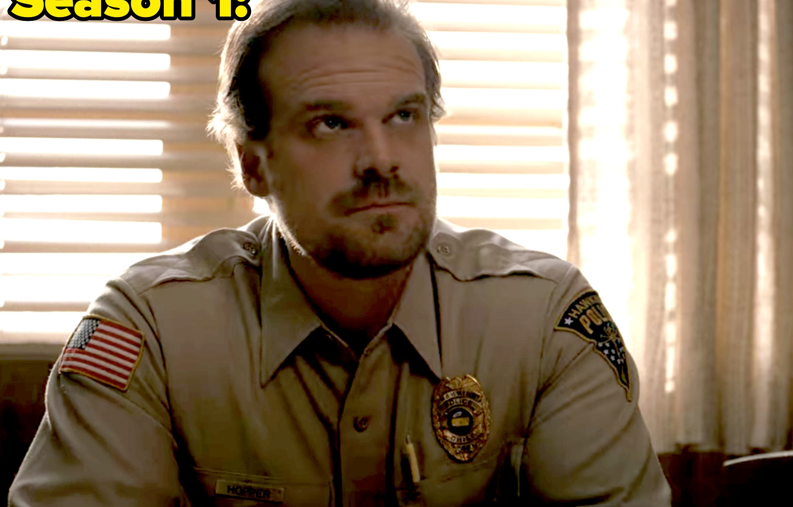 Hopper in Season 1