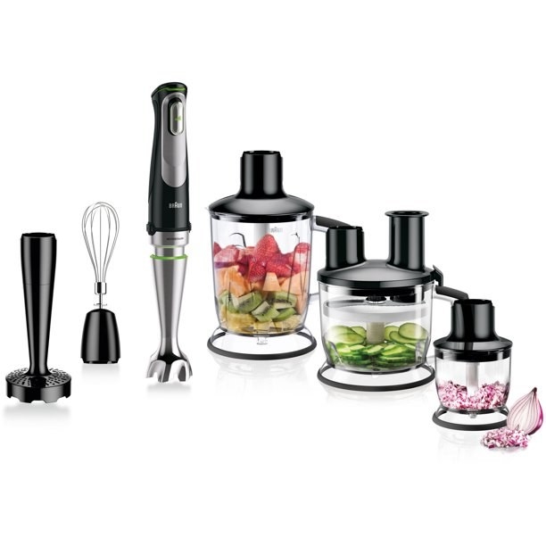 The hand blender and accessories