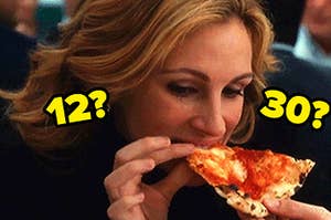 julia roberts eating pizza