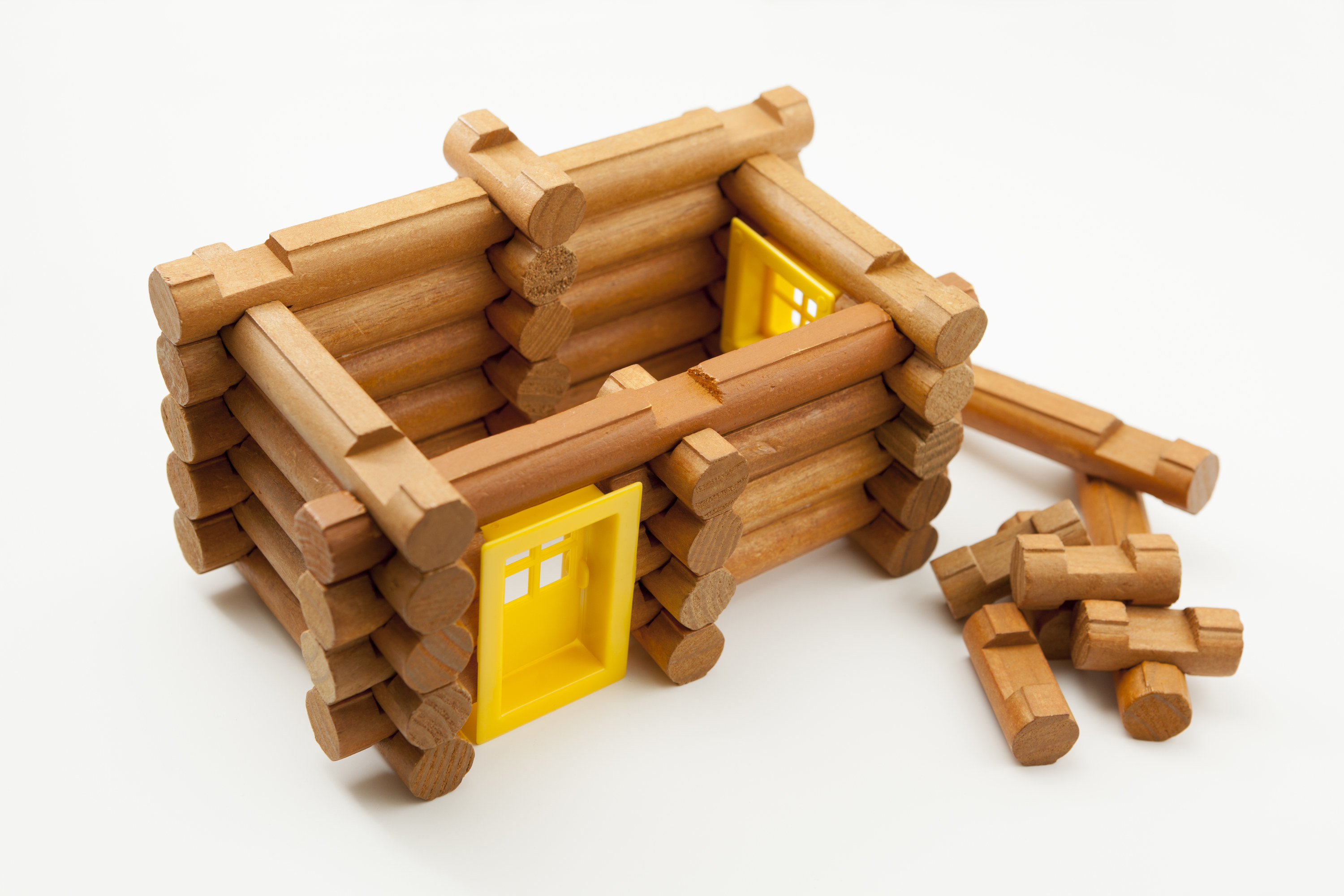 Lincoln logs askew