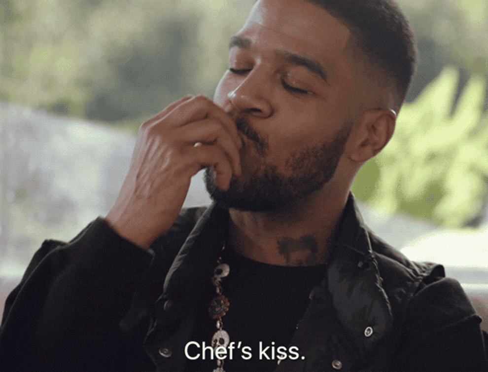 Kid Cudi saying &quot;Chef&#x27;s Kiss&quot;